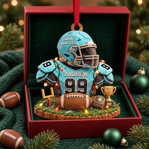 Bulk Up Sport Wood Effect - Personalized Ornament Gifts KN100279