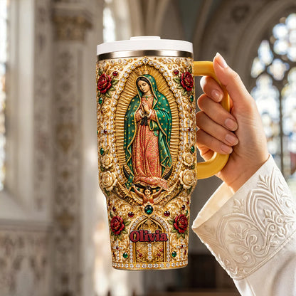 Jesus & Virgin Mary Christian - Personalized 40oz Tumbler With Handle GST200001