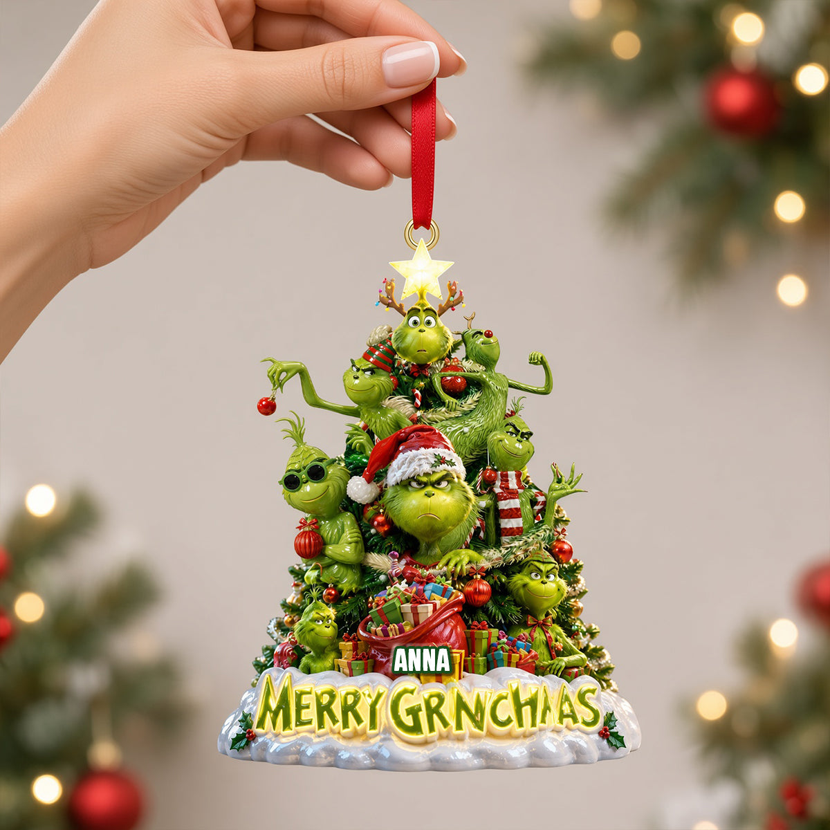 Funny Christmas Tree - Personalized Ornament Gifts TC100134