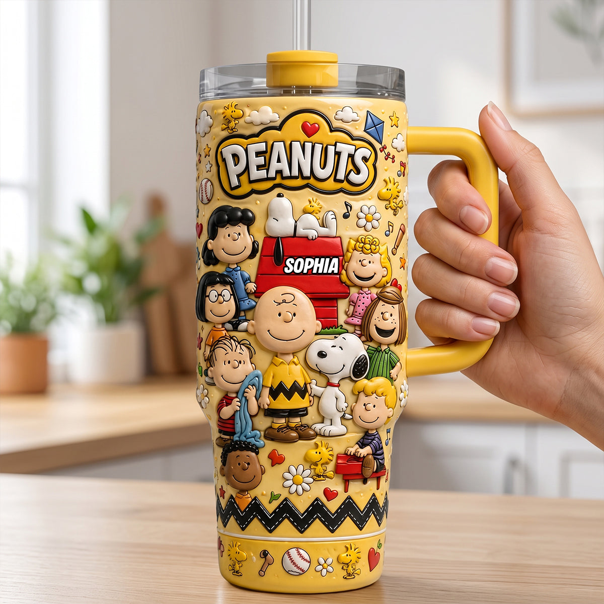 Vintage Cartoon Friends - Personalized 40oz Tumbler With Handle TC100160