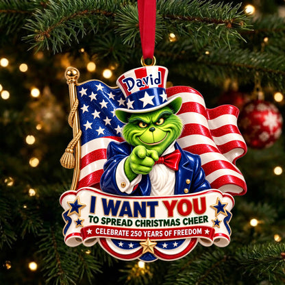Patriotic Spirit - Personalized Ornament Gifts TC100136
