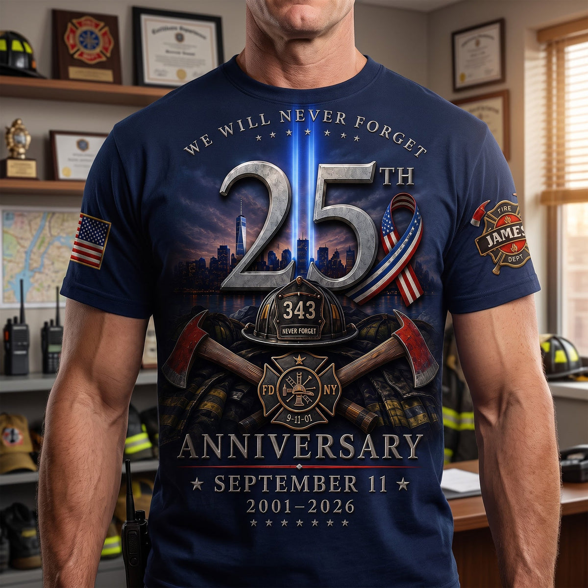 9/11 We Will Never Forget - Personalized 3D Shirt TC100021