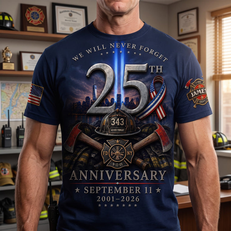 9/11 We Will Never Forget - Personalized 3D Shirt TC100021