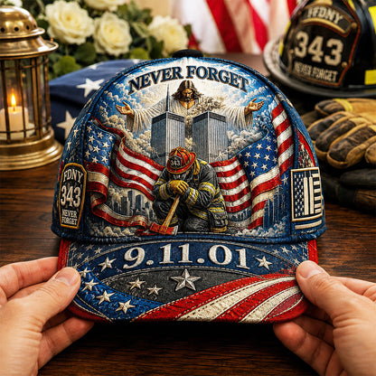God Blessed Our Fallen Firefighters Memorial - Personalized Classic Cap - Patriotic Gift For Americans TC100003