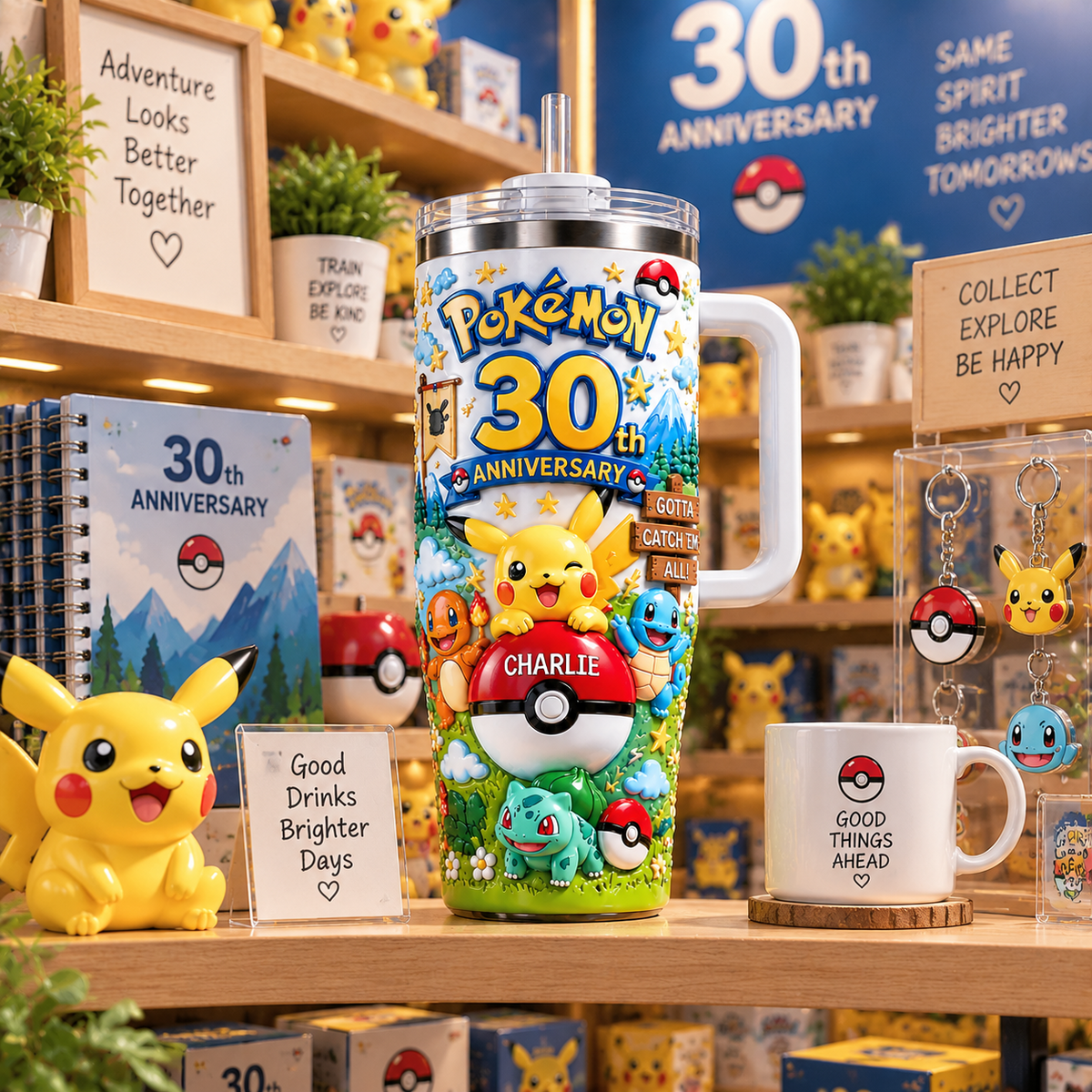 Classic Characters 30th Celebration - Personalized 40oz Tumbler With Handle TC100119
