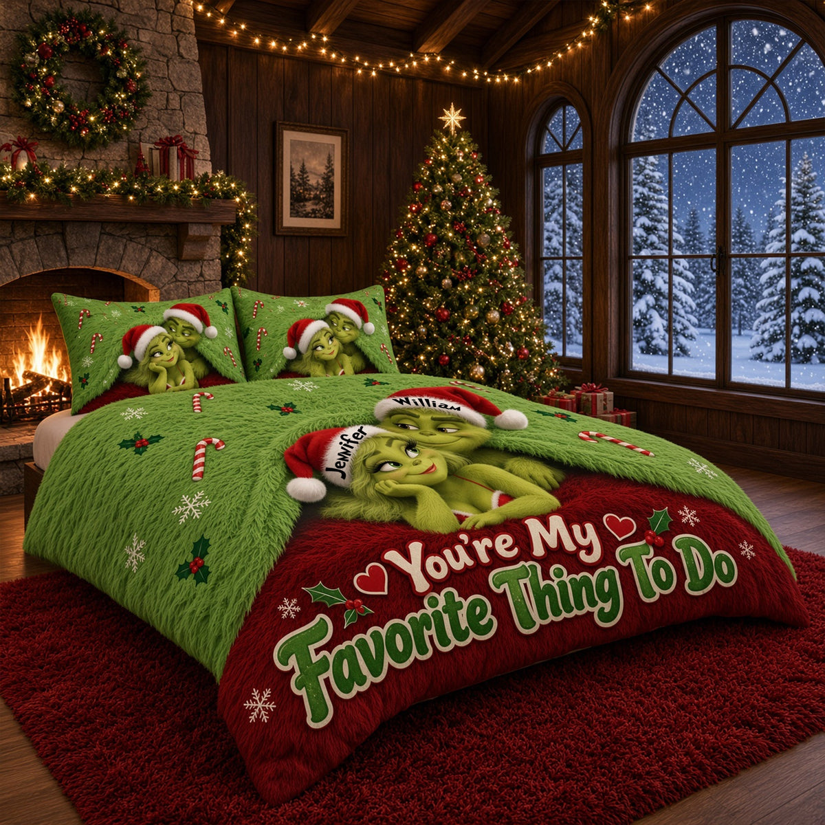 You Are My Favorite Thing To Do - Personalized Quilted Bedding Set TC100179
