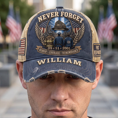 9/11 Memorial Honor The Fallen, Never Forget - Personalized Classic Cap - Patriotic Gift For Americans TC100004