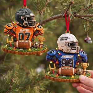 Bulk Up Sport Wood Effect - Personalized Ornament Gifts KN100279