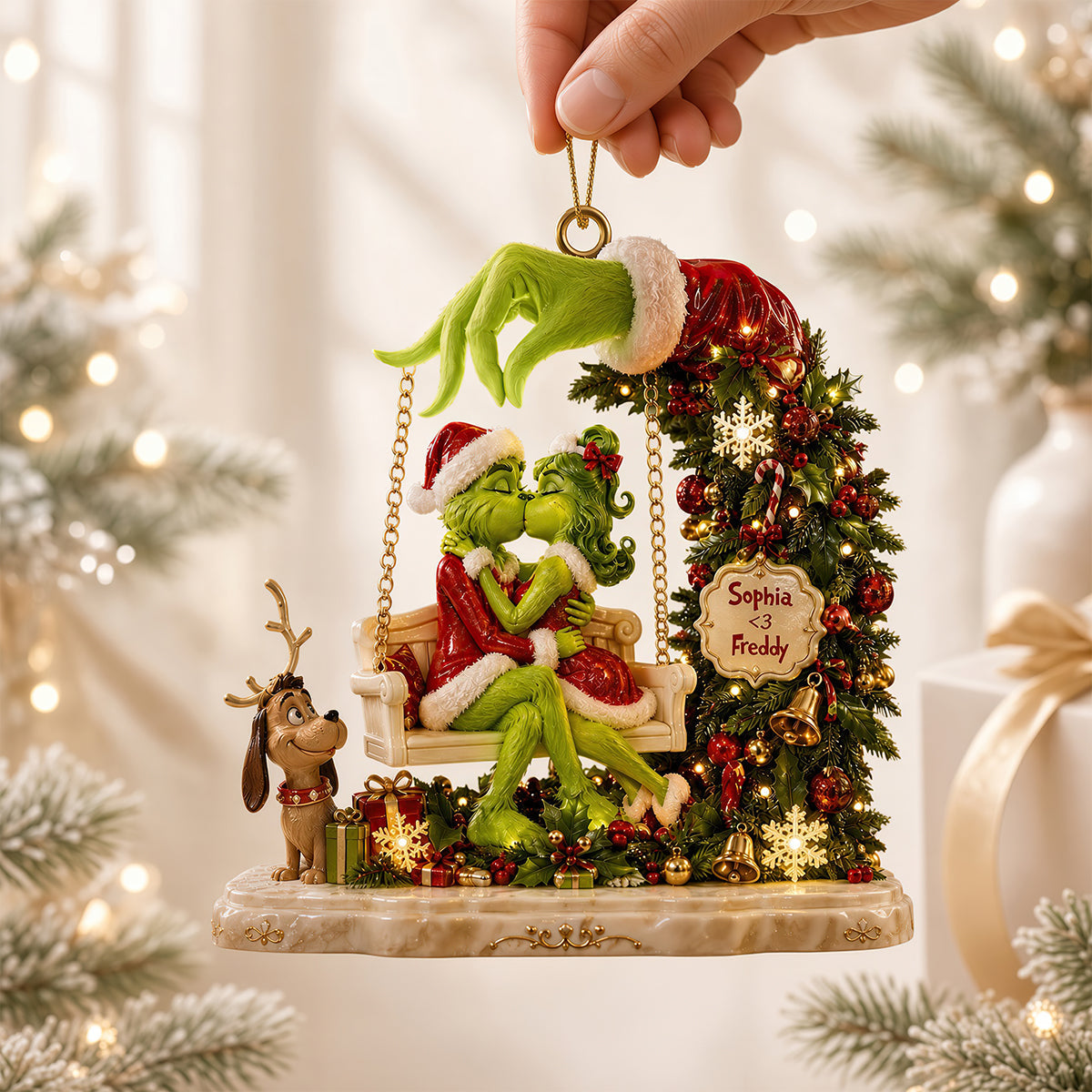 Kissing Couple - Personalized Ornament Gifts TC100159