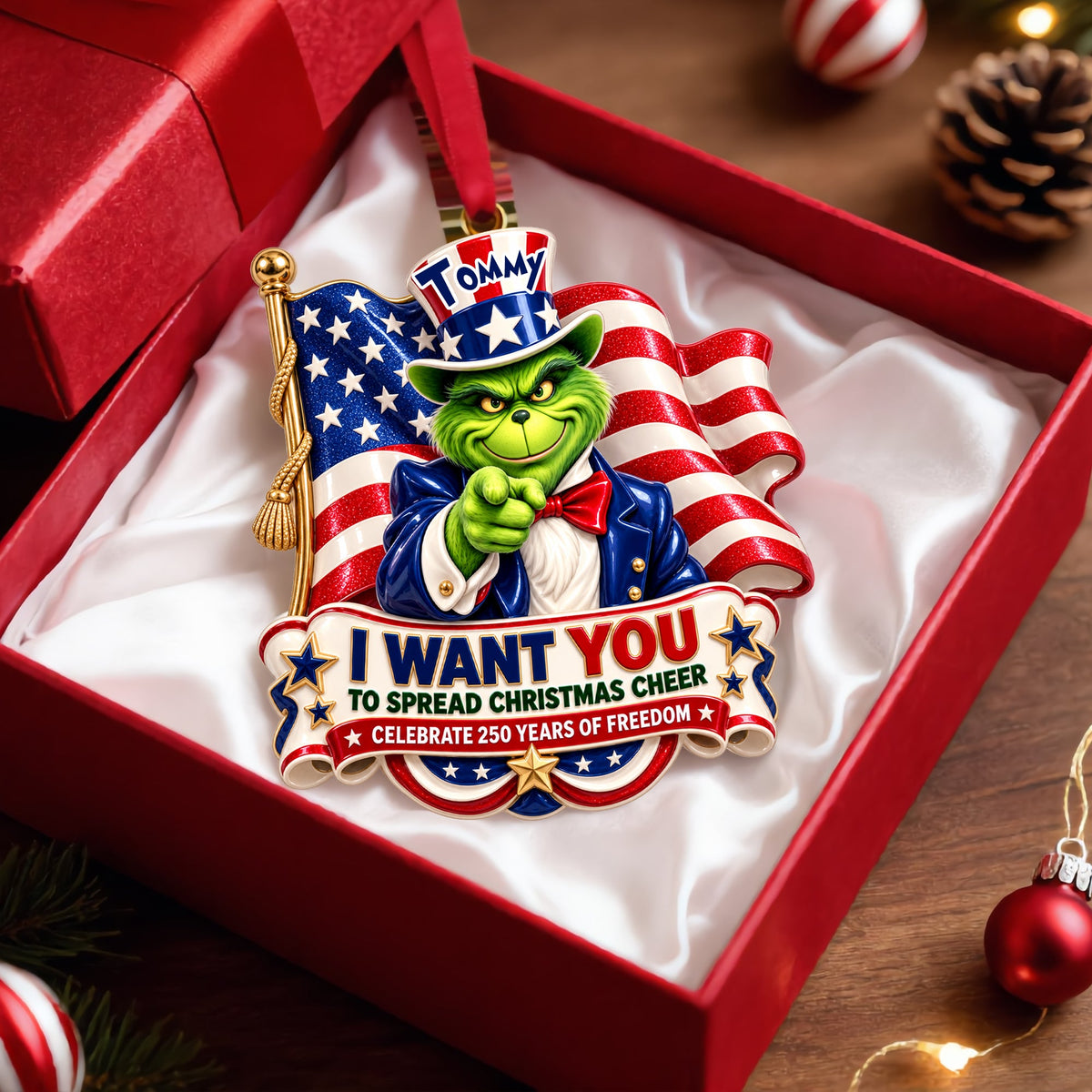 Patriotic Spirit - Personalized Ornament Gifts TC100136