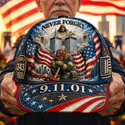 God Blessed Our Fallen Firefighters Memorial - Personalized Classic Cap - Patriotic Gift For Americans TC100003