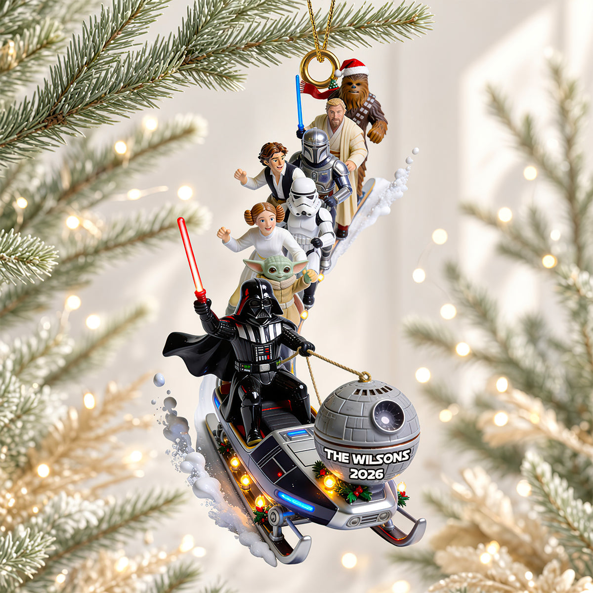Elliptical Snow Slide - Personalized Ornament Gifts TC100123