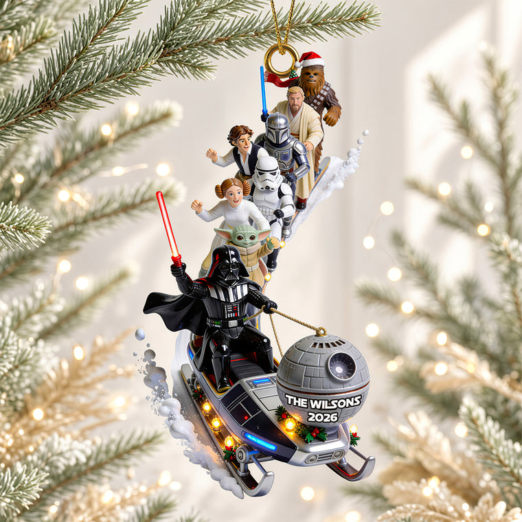 Elliptical Snow Slide - Personalized Ornament Gifts TC100123