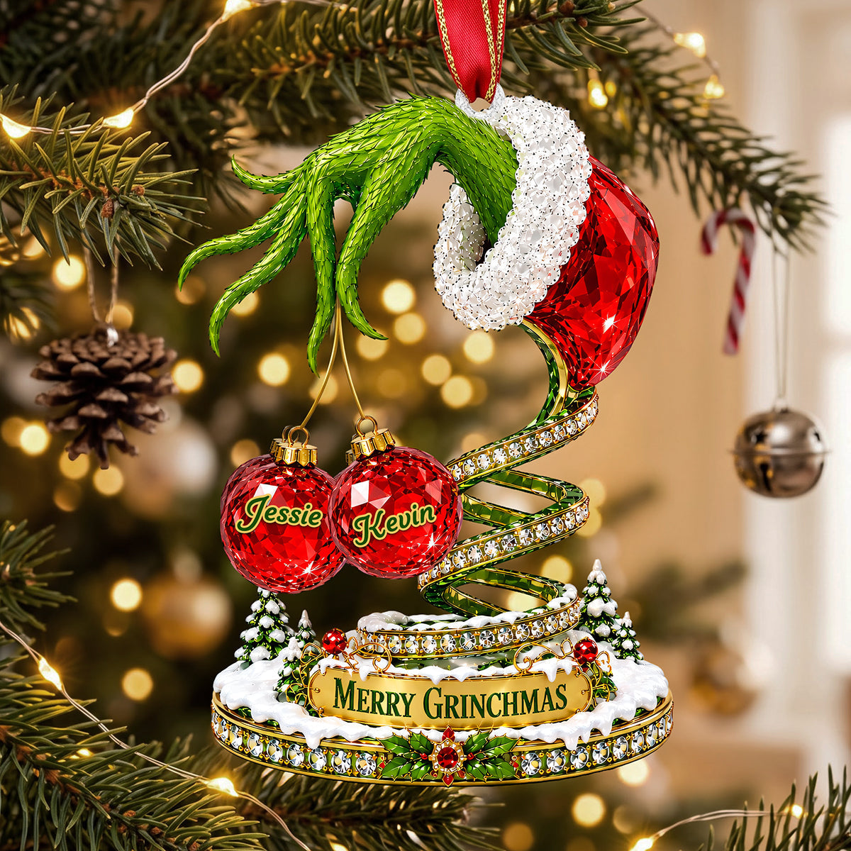 Festive Mischief Hand - Personalized Ornament Gifts VT100152