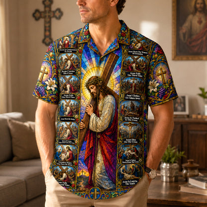 Jesus Cross Journey - Personalized Hawaiian Shirt TC100041