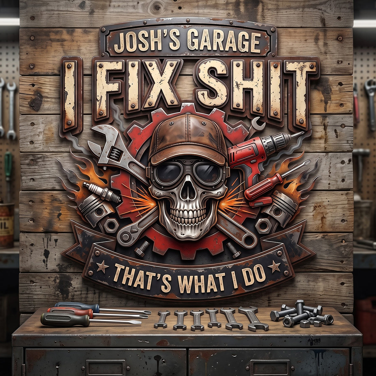 Deadly Mechanic Metal Sign - Personalized Gifts For Mechanic TC100040