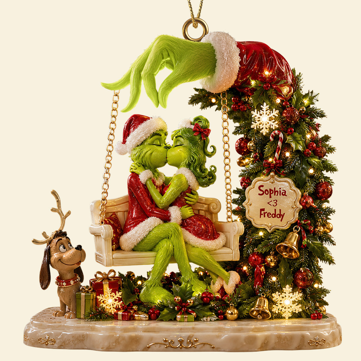 Kissing Couple - Personalized Ornament Gifts TC100159