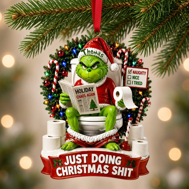 Hilarious Character Bathroom - Personalized Ornament Gifts TC100161