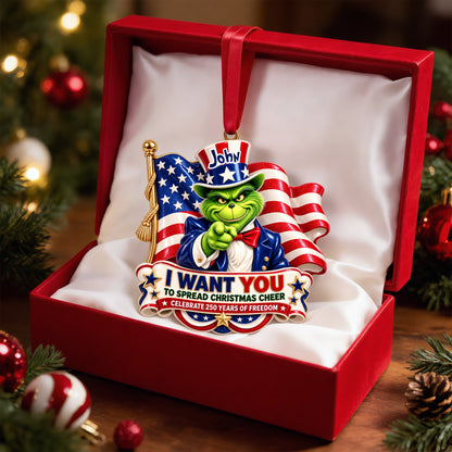 Patriotic Spirit - Personalized Ornament Gifts TC100136