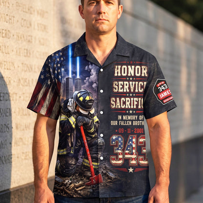 Never Forget Their Sacrifice - Personalized Hawaiian Shirt - Memorial Tribute Gifts For Patriots TC100013