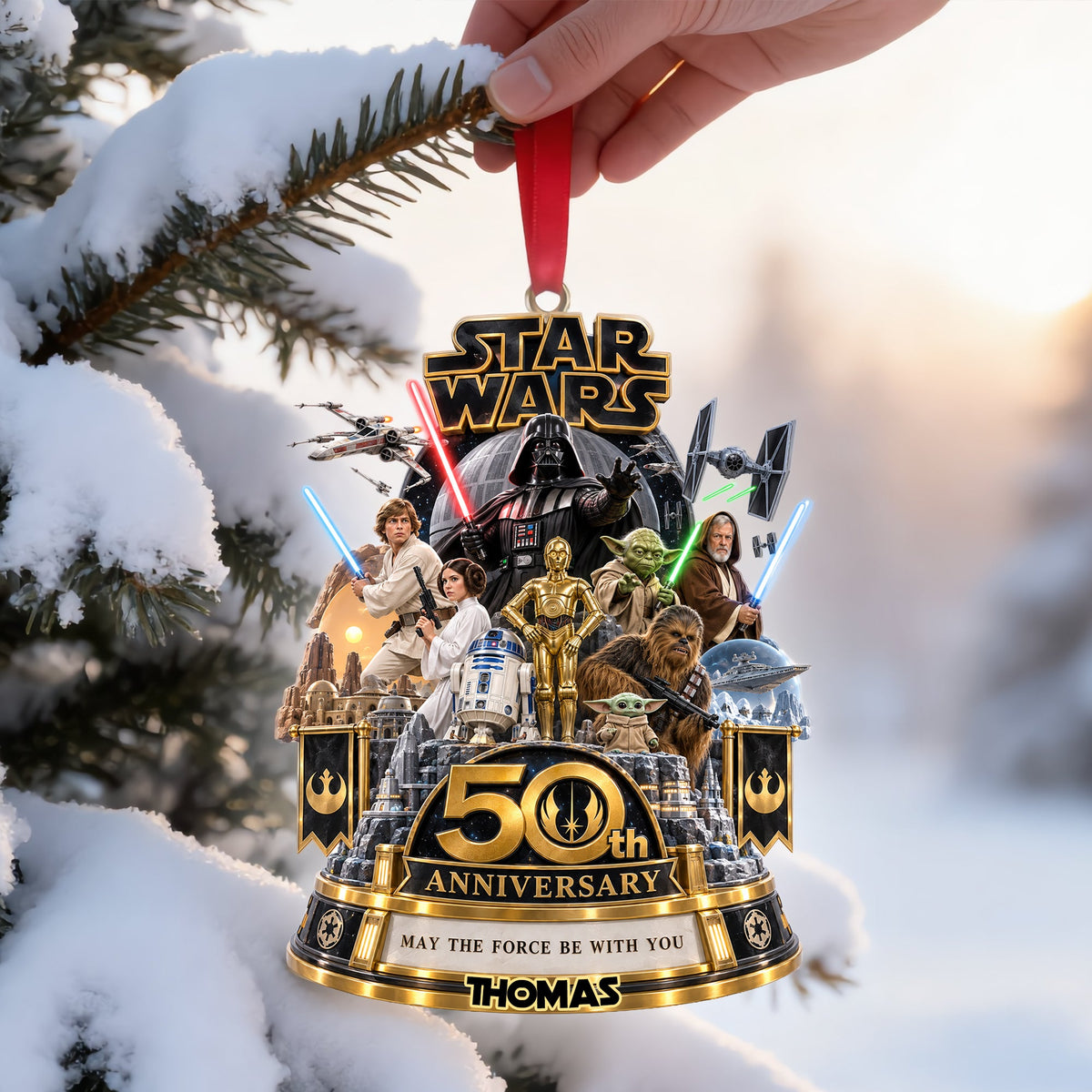50th Anniversary Warriors Merry Christmas - Personalized Ornament Gifts TC100132