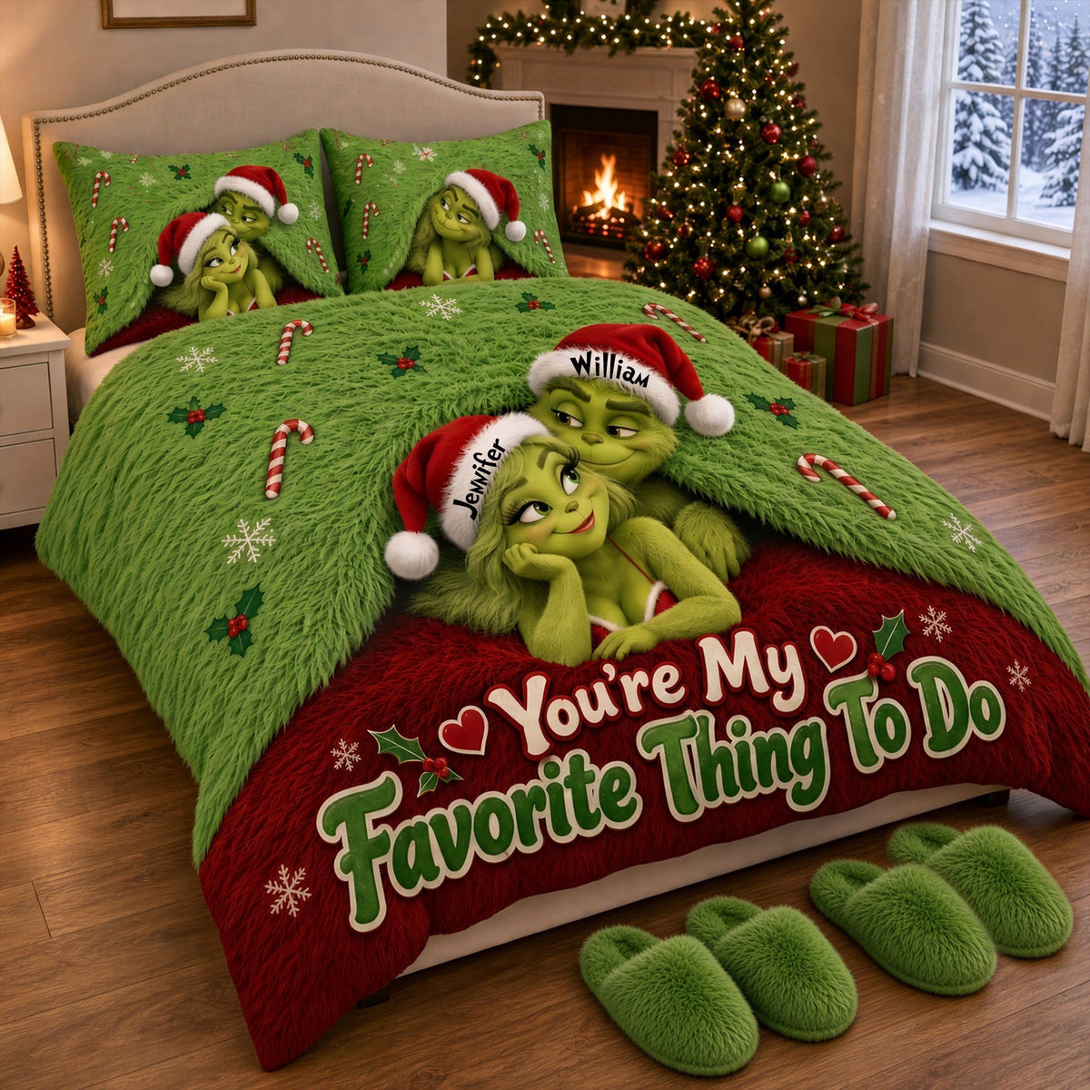 You Are My Favorite Thing To Do - Personalized Quilted Bedding Set TC100179