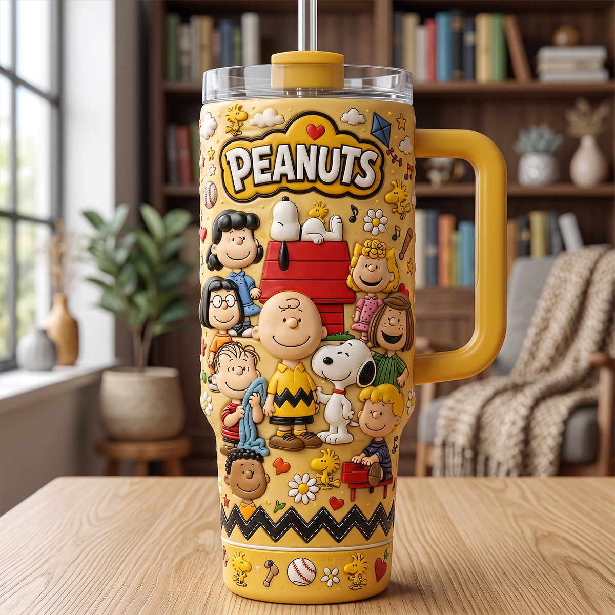 Vintage Cartoon Friends - Personalized 40oz Tumbler With Handle TC100160