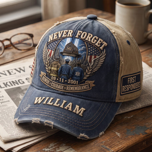 9/11 Memorial Honor The Fallen, Never Forget - Personalized Classic Cap - Patriotic Gift For Americans TC100004