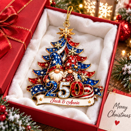 Lovely Gnome Couple - Personalized Ornament Gifts TC100173