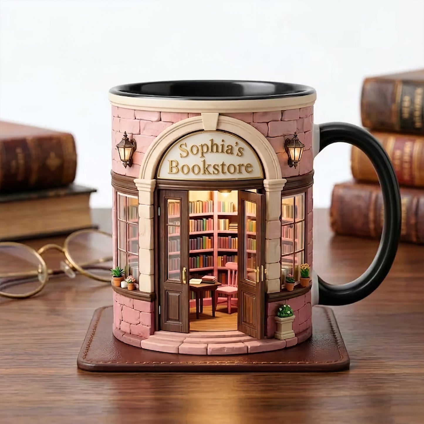 Custom Bookstore Mug - Personalized Coffee Mug - Book Lover Gifts TC100042