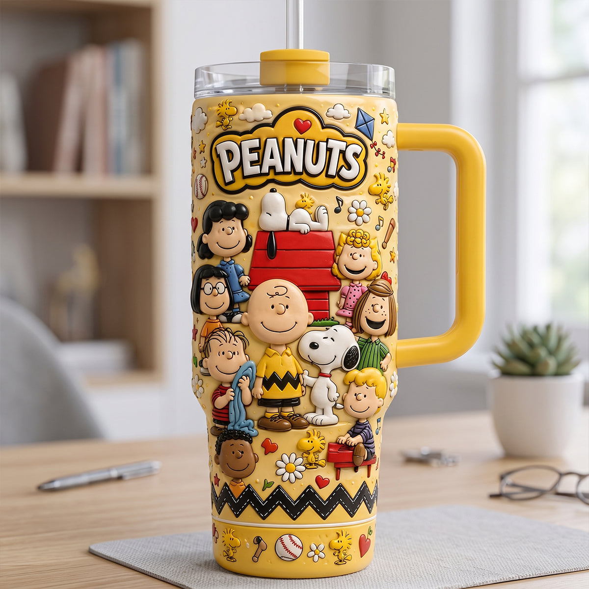 Vintage Cartoon Friends - Personalized 40oz Tumbler With Handle TC100160