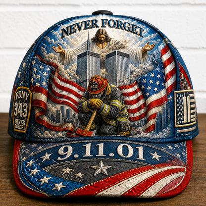 God Blessed Our Fallen Firefighters Memorial - Personalized Classic Cap - Patriotic Gift For Americans TC100003