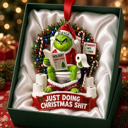 Hilarious Character Bathroom - Personalized Ornament Gifts TC100161