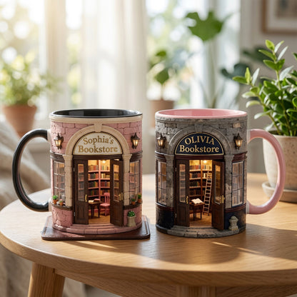 Custom Bookstore Mug - Personalized Coffee Mug - Book Lover Gifts TC100042
