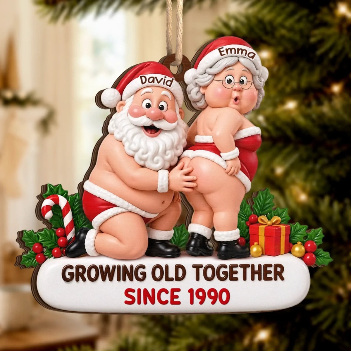 Funny Couple - Personalized Ornament Gifts TC100182