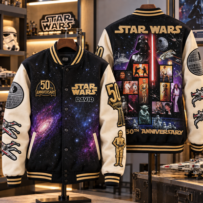 Galactic Saga 50th Anniversary - Personalized Baseball Jacket KN100263