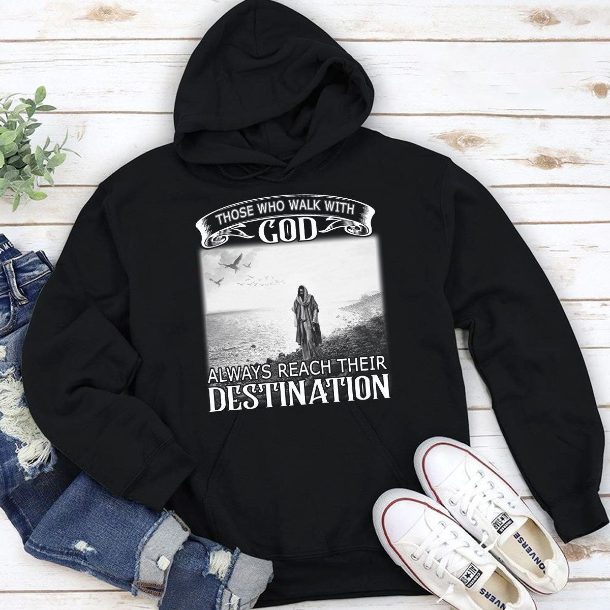 Walk With God - Inspirational Christian Hoodie