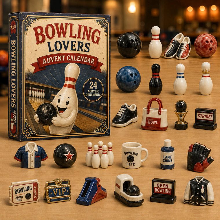 Bowling Mascot Advent Calendar 2026 - 24-Day Festive Countdown, Acrylic Charms Blind Box - Gift For Bowling Lovers AC0TM053 - AT000046
