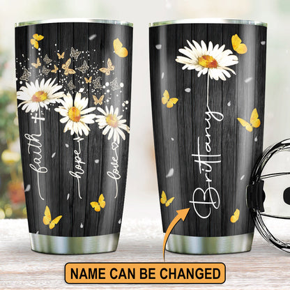 Faith, Hope, Love - Personalized Stainless Steel Tumbler