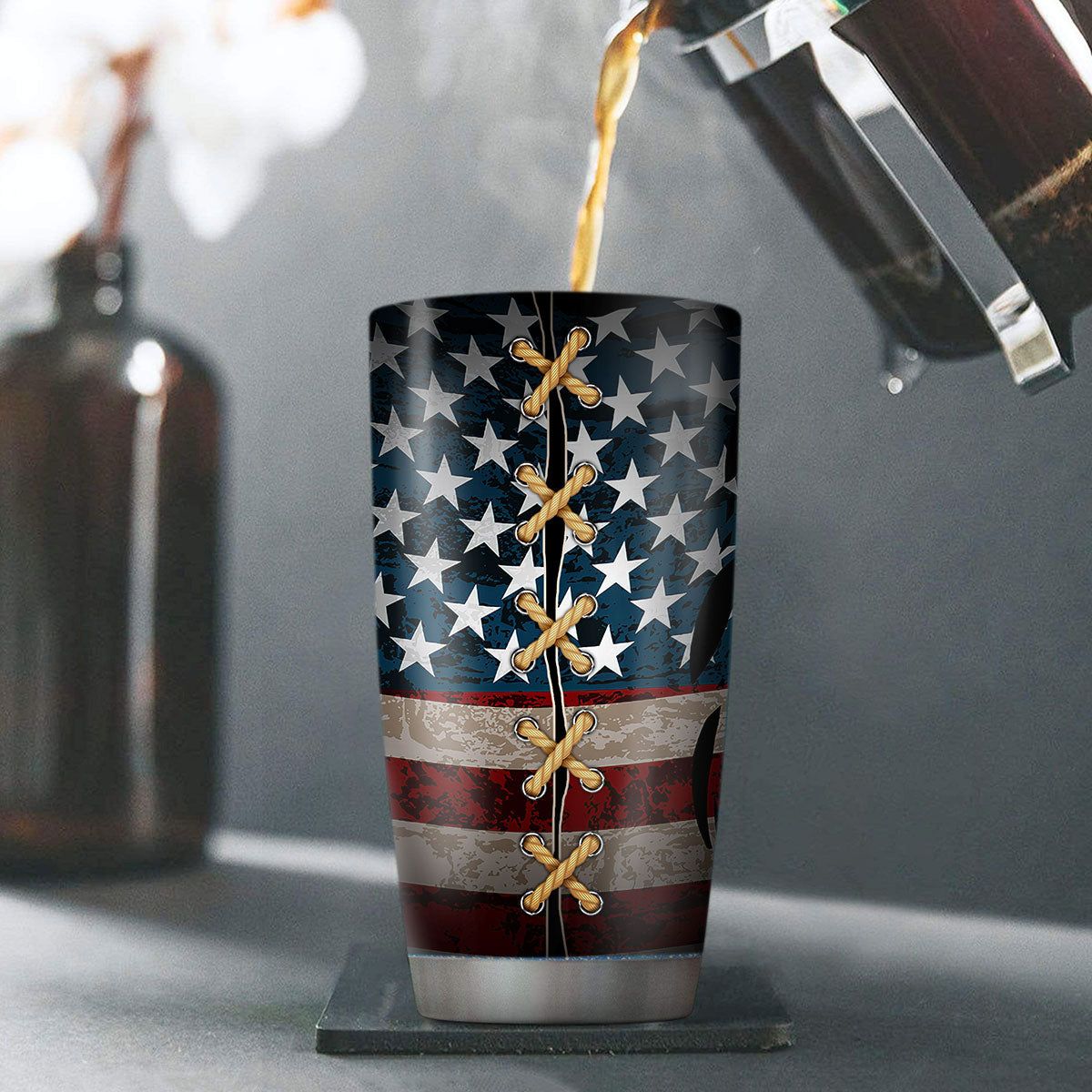 God Bless America - Personalized Eagle Stainless Steel Tumbler