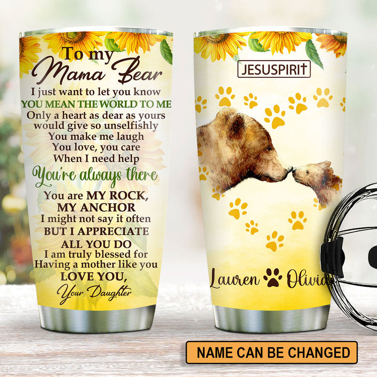You Mean The World To Me - Personalized Stainless Steel Tumbler