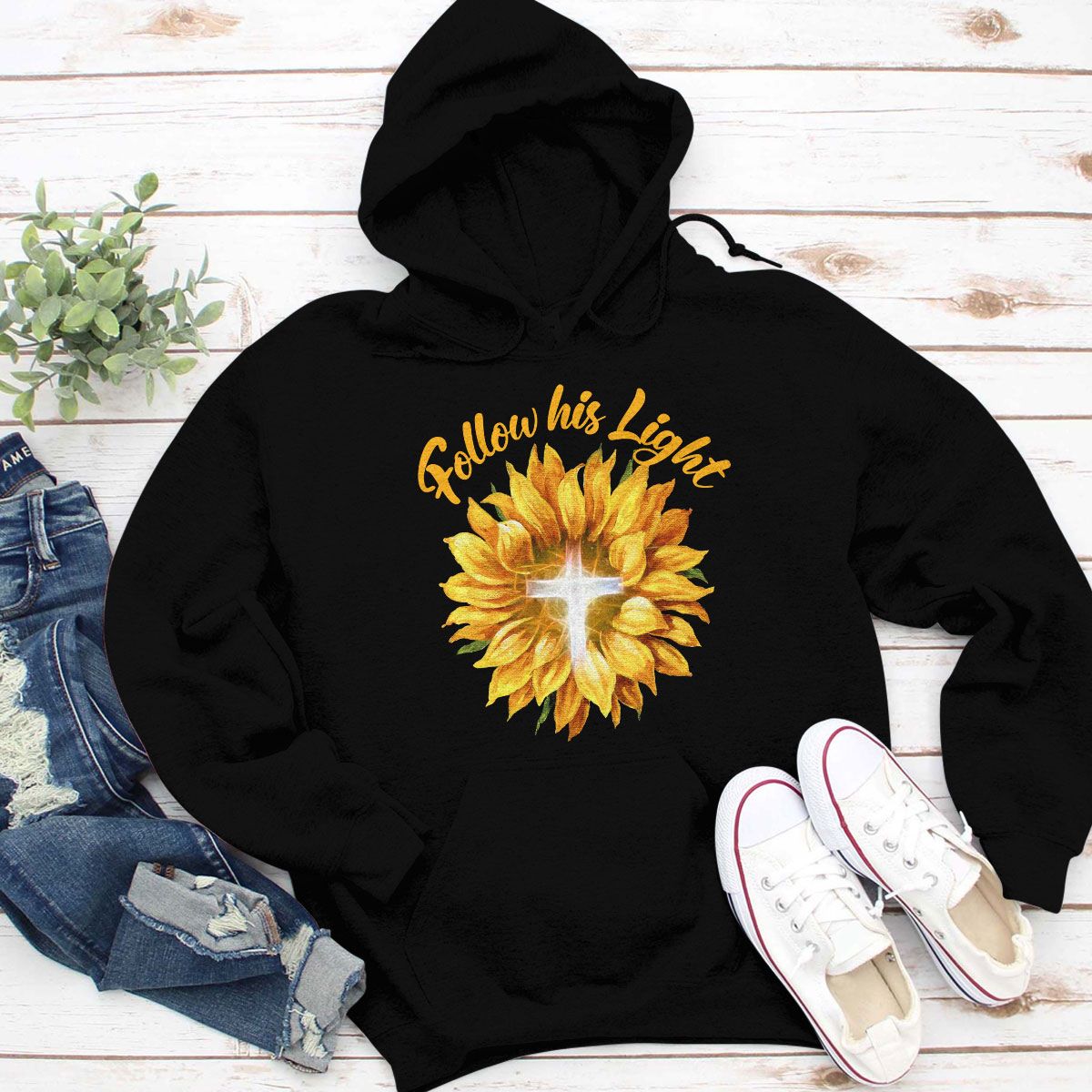 Follow His Light - Christian Unisex Hoodie
