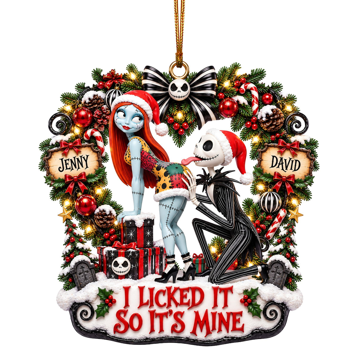 Spooky Couple - Personalized Ornament Gifts TC100183