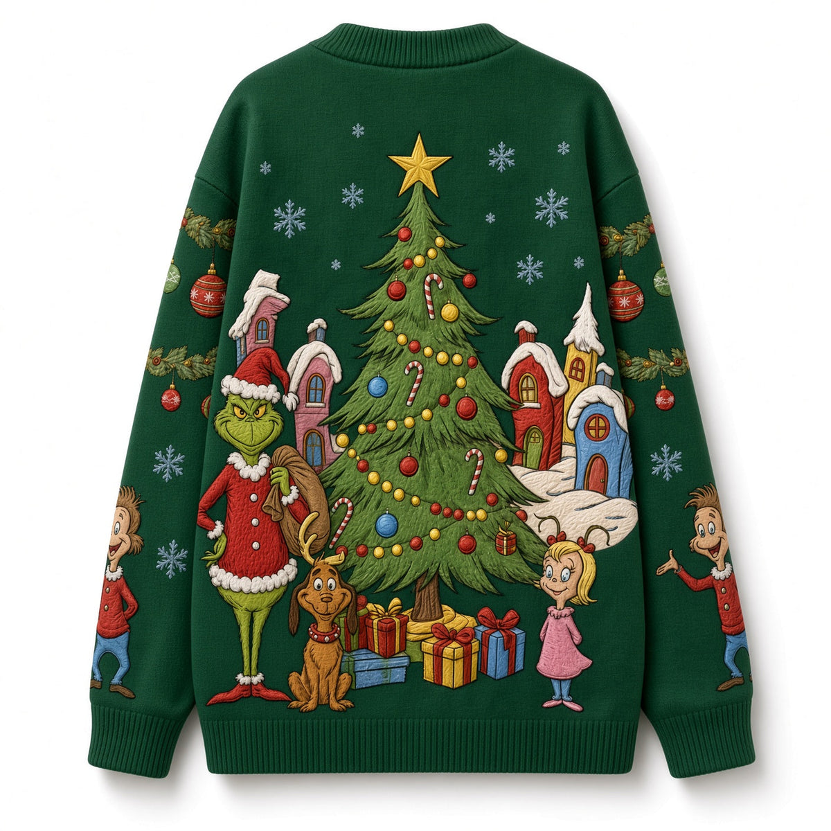 Christmas Green Monster - Cardigan Sweater TC100114