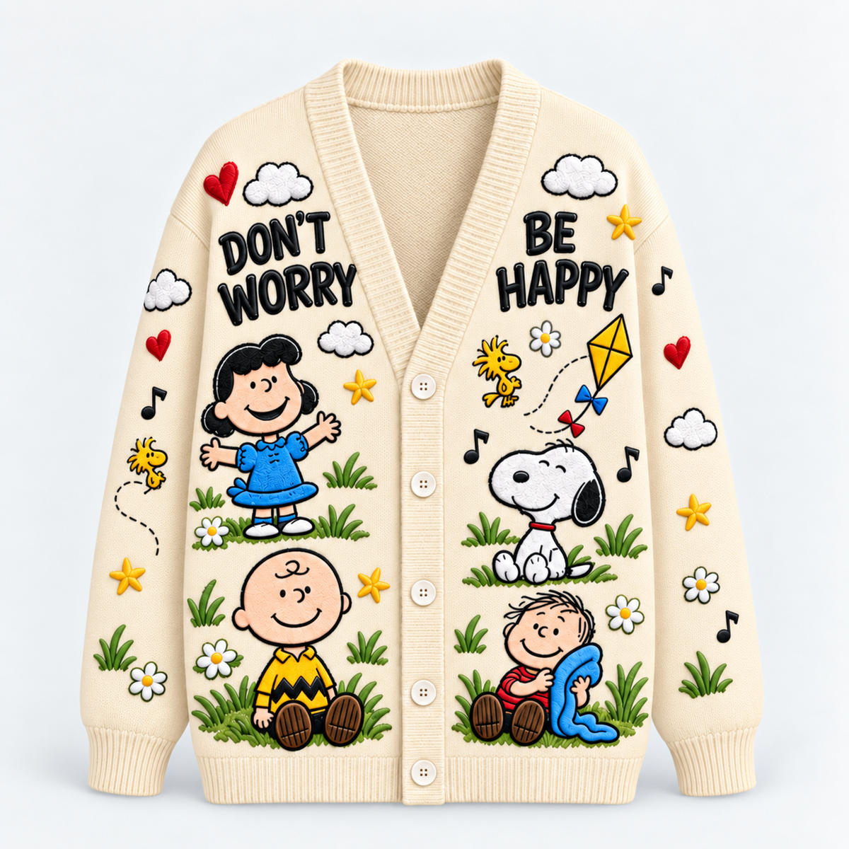 Don't Worry Be Happy Positive Life - Cardigan Sweater TC100106