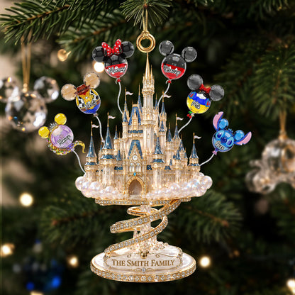 Magical Castle Family Balloons - Personalized Ornament Gifts VT100126