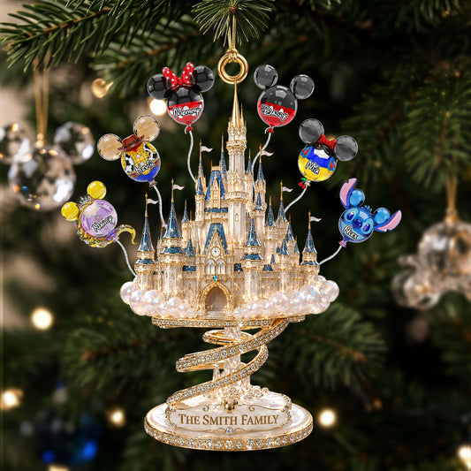Magical Castle Family Balloons - Personalized Ornament Gifts VT100126
