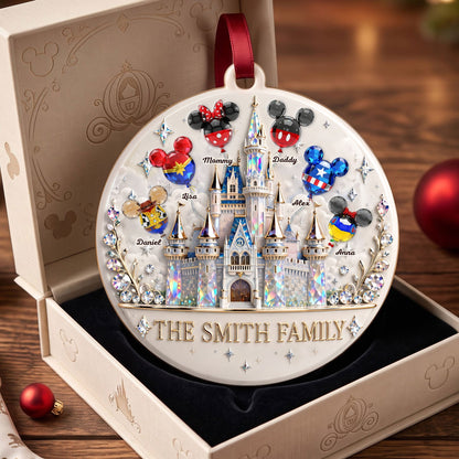 Magical Castle Balloon Family - Personalized Ornament Gifts VT100142