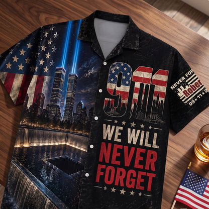 9/11 Never Forget – Personalized Hawaiian Shirt  Memorial Tribute Gifts For Patriots TC100011