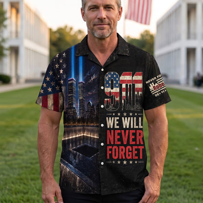 9/11 Never Forget – Personalized Hawaiian Shirt  Memorial Tribute Gifts For Patriots TC100011